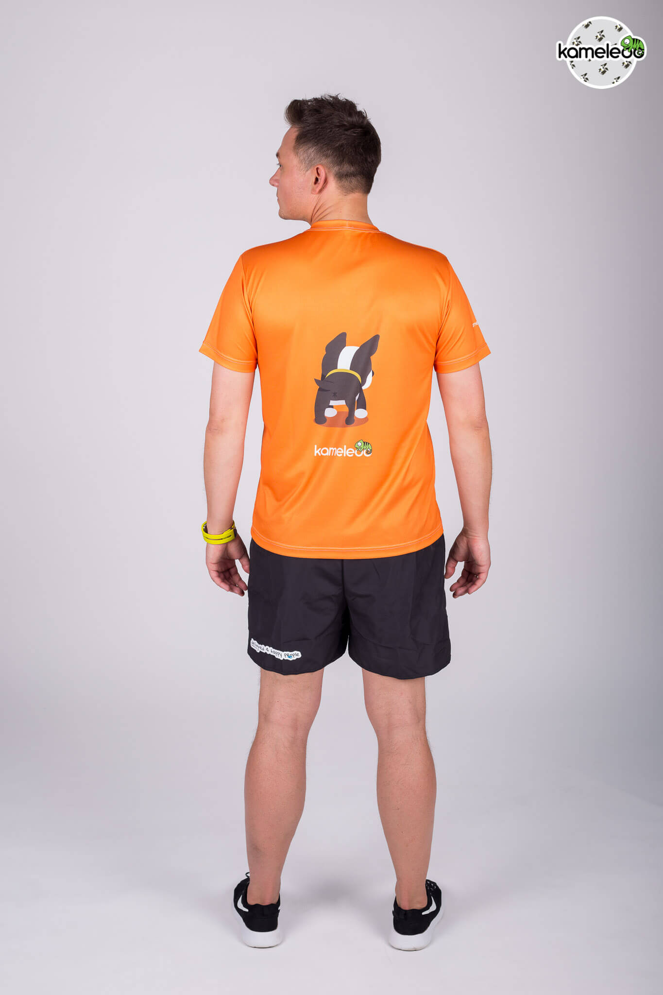 T-shirt pomarańczowy męski Bostoon - Orange - kameleoo.com