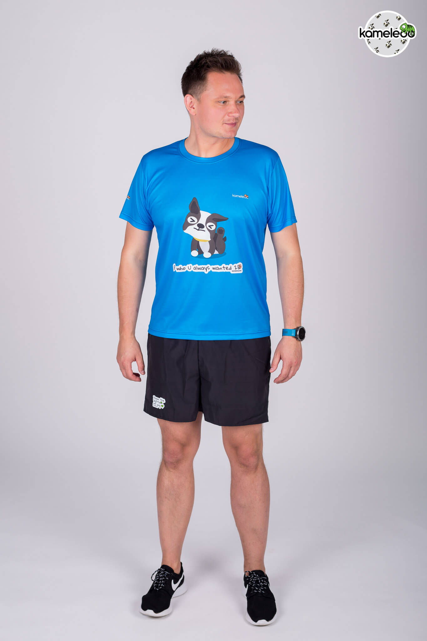 T-shirt do ćwiczeń Bostoon - Blue - Kameleoo.com