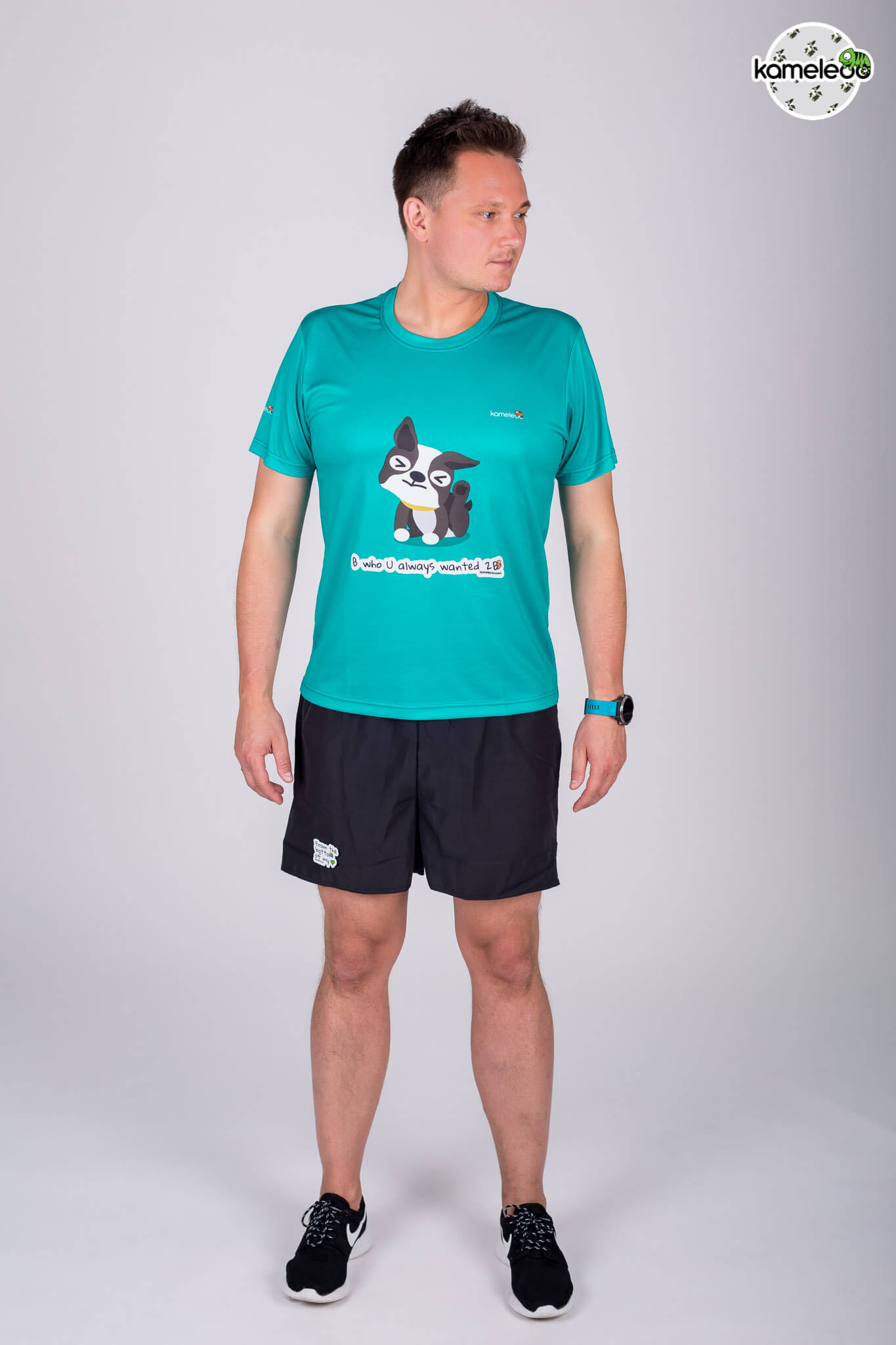T-shirt męski Bostoon - Turquoise - Kameleoo.com