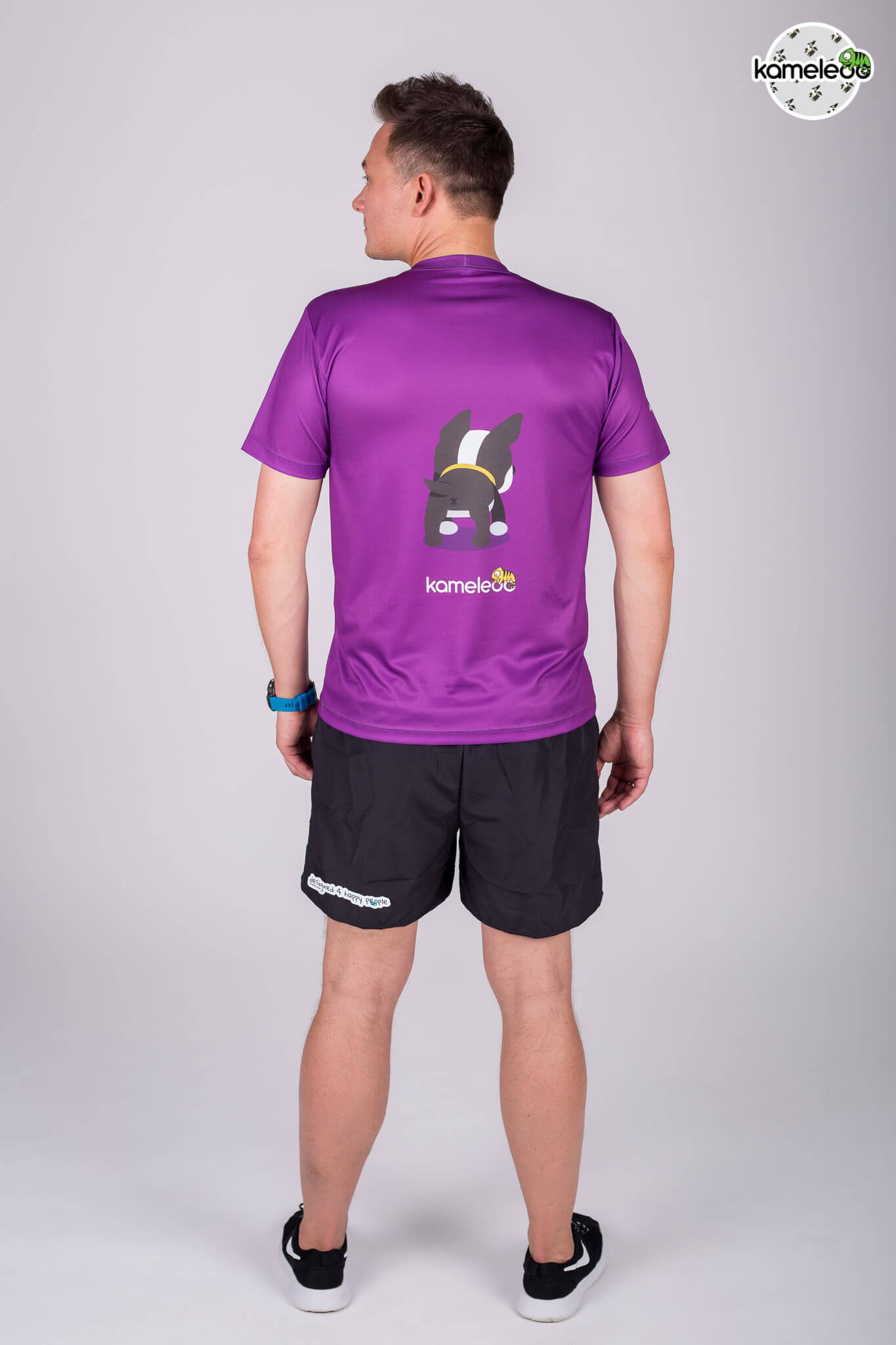 T-shirt na siłownię fioletowy Bostoon - Kameleoo.com