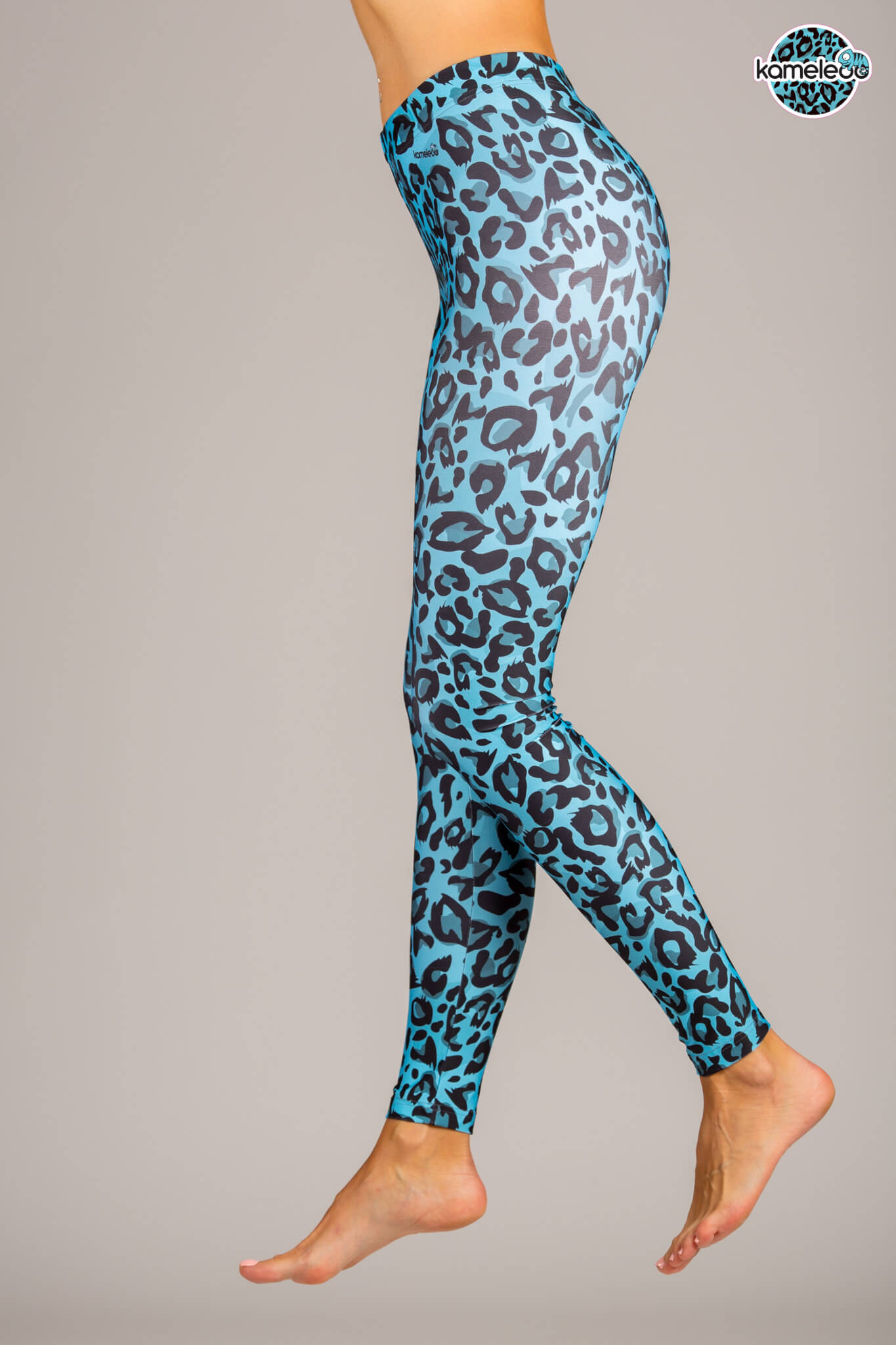 Leopardo Coloridoo Training Leggings - Turquoise