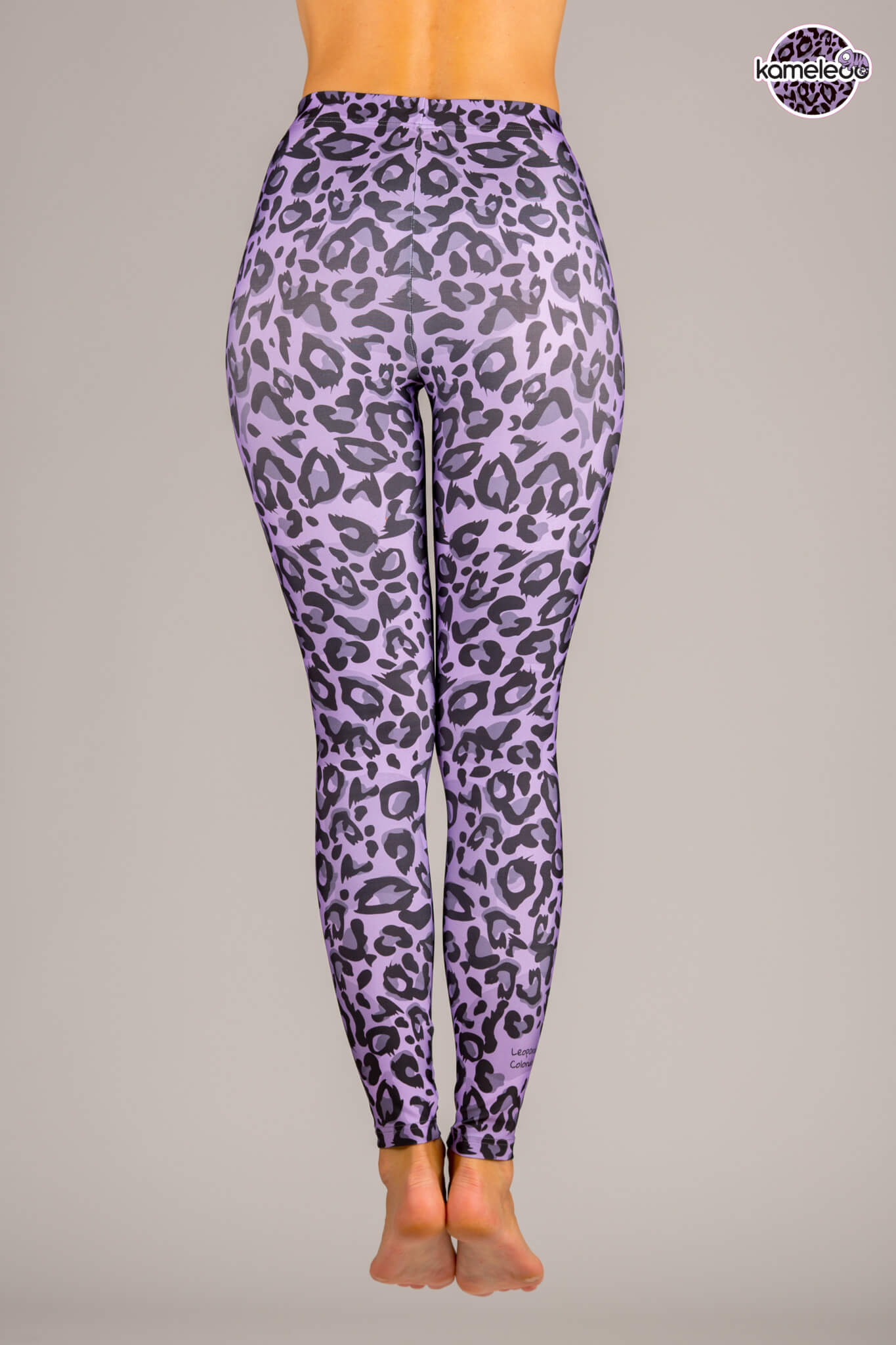 Fioletowe Legginsy Leopardo Coloridoo - Violet - Kameleoo.com